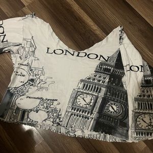 Thrifted XXL “LONDON” bedazzled long sleeve